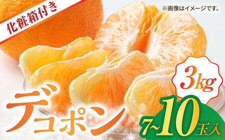 【先行予約】デコポン 3kg （7～10玉）化粧箱入り【鹿本農業協同組合】でこぽん 熊本県産 国産デコポン 柑橘 [ZAG006]