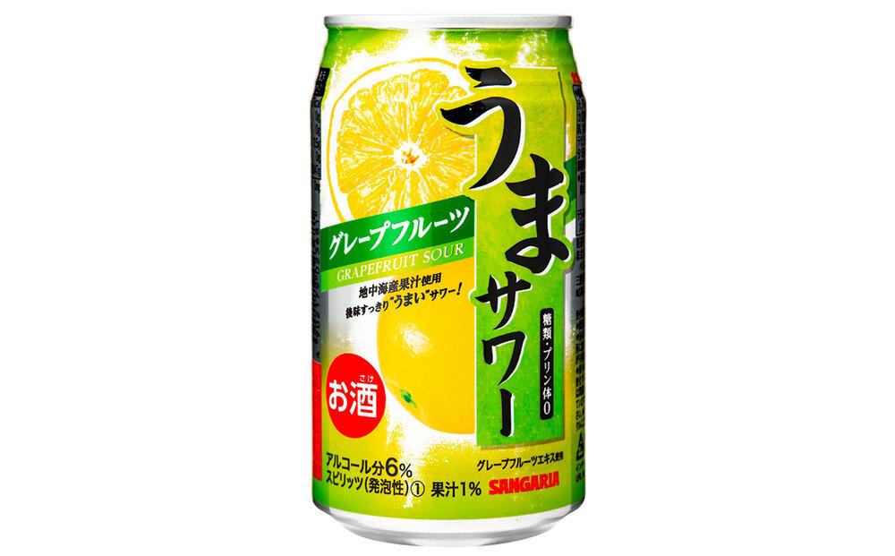 サンガリア うまサワー グレープフルーツ 340ml×24本 242161_CA015