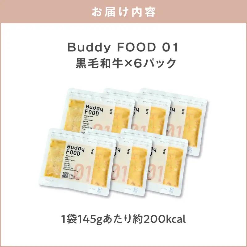 Buddy FOOD 01 黒毛和牛×6パック K390-001_01 国産牛 牛肉 黒毛和牛 ペットフード