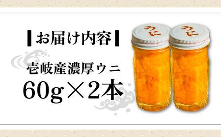 壱岐産 濃厚 ウニ 60g ×2本《壱岐市》【合同会社塚元】ムラサキウニ 海産物 海鮮 うに 雲丹 珍味 [JDR022] 34000 34000円  コダワリうに・ウニ こだわりうに・ウニ おすすめ