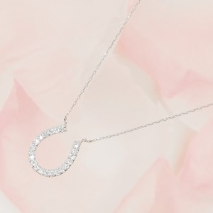 プラチナ ダイヤモンド ペンダントネックレス　HH-018608