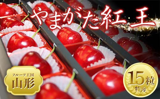 【2025年 先行予約】♪フルーツ王国山形♪ さくらんぼ やまがた紅王 15粒 FSY-2025