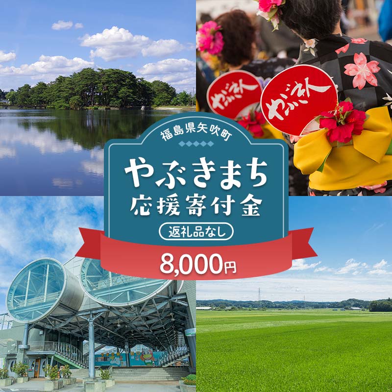 【ふるさと納税】 矢吹町 やぶきまち応援寄附金 8,000円 【返礼品なし】 F6U-316