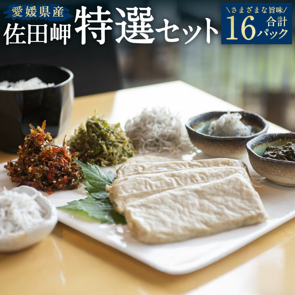 【ふるさと納税】佐田岬 特選 セット 計16パック 生しらす 蒸ししらす 釜あげしらす ちりめん ちりめん佃煮 ちりめんじゃこ天 あかもくプレーン しらす シラス 佃煮 じゃこ天 あかもく ごはんのお供 ご飯のお供 愛媛県 送料無料【えひめの町（超）推し！（伊方町）】(843)