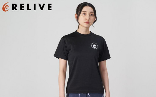 リライブスポーツ/半袖/ブラック（LLサイズ）【ファッション 服 Tシャツ カットソー 衣料 トップス 人気 女 男 スポーツ ゴルフ ウェア アウトドア 仙台市 リラックス カジュアル シンプル トレンド 春 夏 秋 冬 メンズ レディース ユニセックス】
