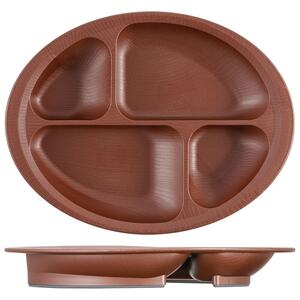 すくいやすい 仕切り プレート 食器 皿 プラスチック 丈夫 バイオマス原料使用 スケーター skater NLPS1B ブラウン 茶色 男性 女性 男子 女子〈スケーター株式会社〉   5-069