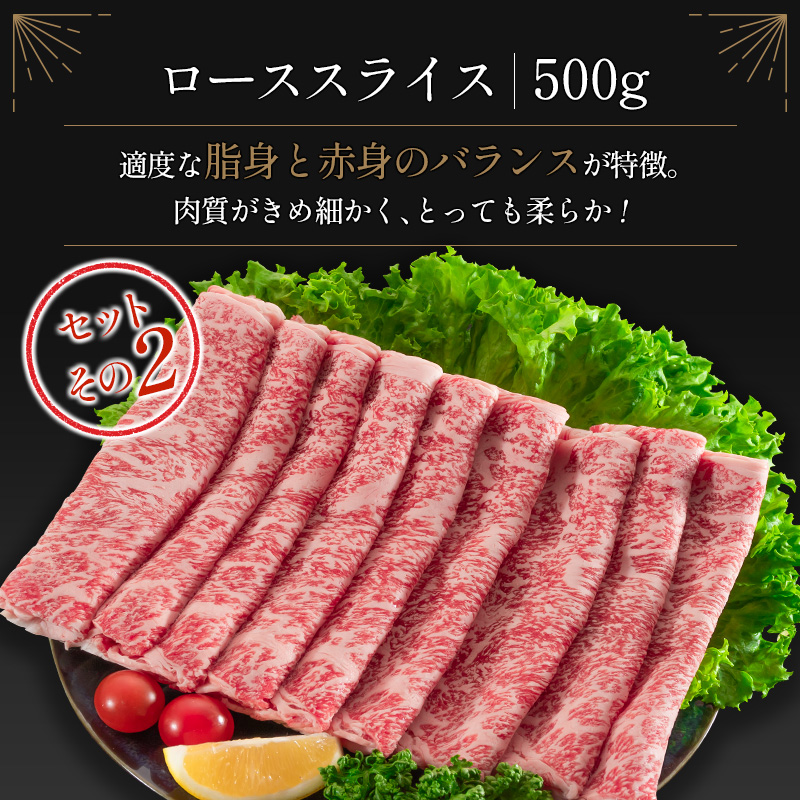 ＜肉質等級4等級＞宮崎牛 ロース 食べ比べ セット（合計1kg） 国産 肉 牛肉 ご飯 おかず お祝い ごちそう【E161-2502】_イメージ3