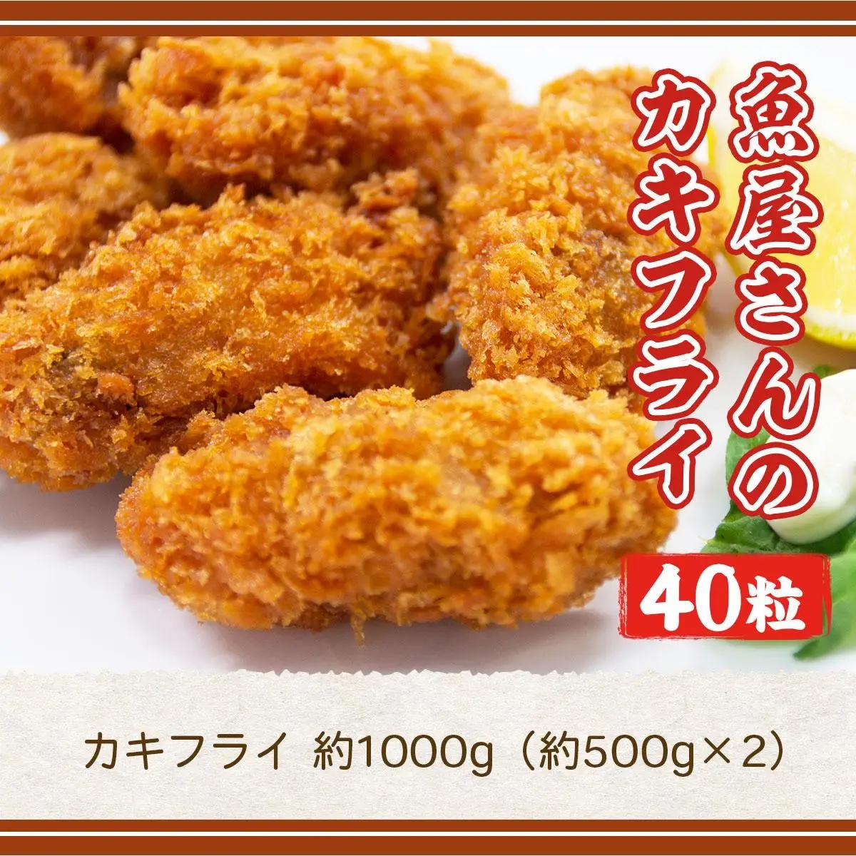 カキフライ 約1000g（約500g×2）40粒 牡蠣フライ かきフライ RZ002