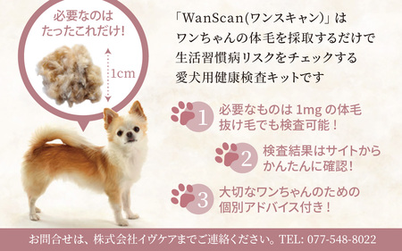Wan Scan 愛犬用健康検査キット[EV003] / 愛犬 検査 生活習慣 健康検査キット メラトニン ストレス 肥満 リスク 送料無料