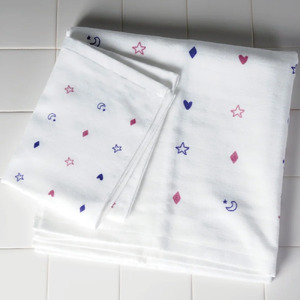 松藤テリー　MatsuFujiガーゼ　リボーン・ザ・プリント（星）バスタオル4枚（009_5196）