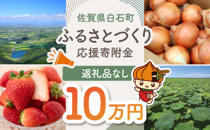 【返礼品なし】佐賀県白石町 ふるさとづくり応援寄附金（100,000円分） [IZY008]