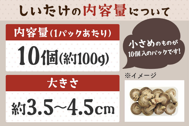 しいたけ 無印品 10S（約100g）×30パック [椎茸 しいたけ シイタケ きのこ]