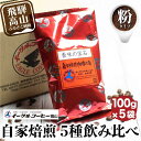 【ふるさと納税】イーグルコーヒーおススメセット100g×5種【粉】自家焙煎コーヒー 自家焙煎 コーヒー コーヒー豆 ブレン コーヒー 浅煎り 中深煎り 深煎り 詰め合わせ TR3183