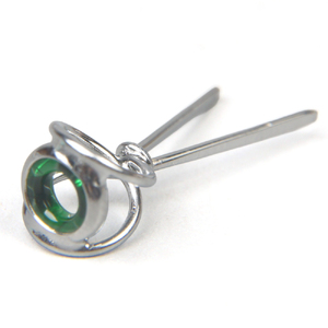 イシダイ竿用ガイドセット クリスタルグリーン｜ハンドメイド 釣具 イシダイ 竿 ロッド リング ガイド [1746]