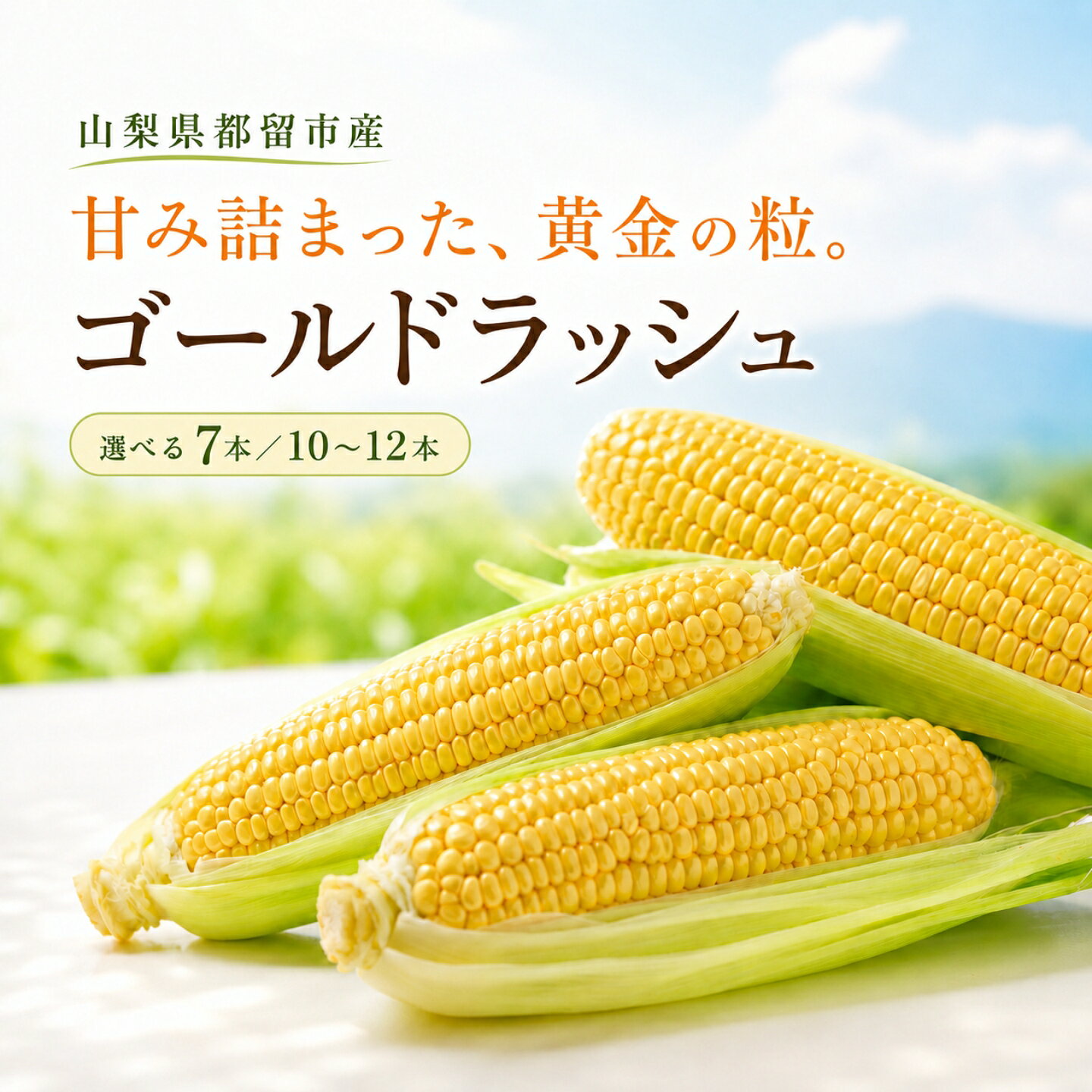 【ふるさと納税】 とうもろこし ゴールドラッシュ 選べる 7本 10〜12本 山梨県都留市産 2026年 先行予約 トウモロコシ 炭香ファーム