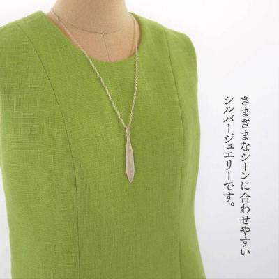 ふるさと納税 糸島市 植物モチーフオリーブ葉ネックレス/ピアスセット Chloroplast[ALF007] |  | 02