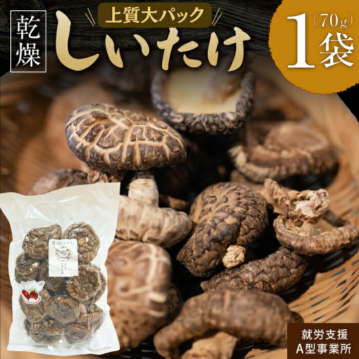 【ふるさと納税】乾燥しいたけ【上質大パック】70g 乾燥椎茸 合同会社knot 奈良県 奈良市 J-125