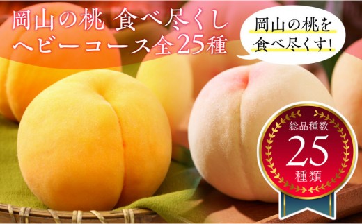 
                  岡山の桃食べ尽くし ヘビーコース全25種（25回お届け）
                