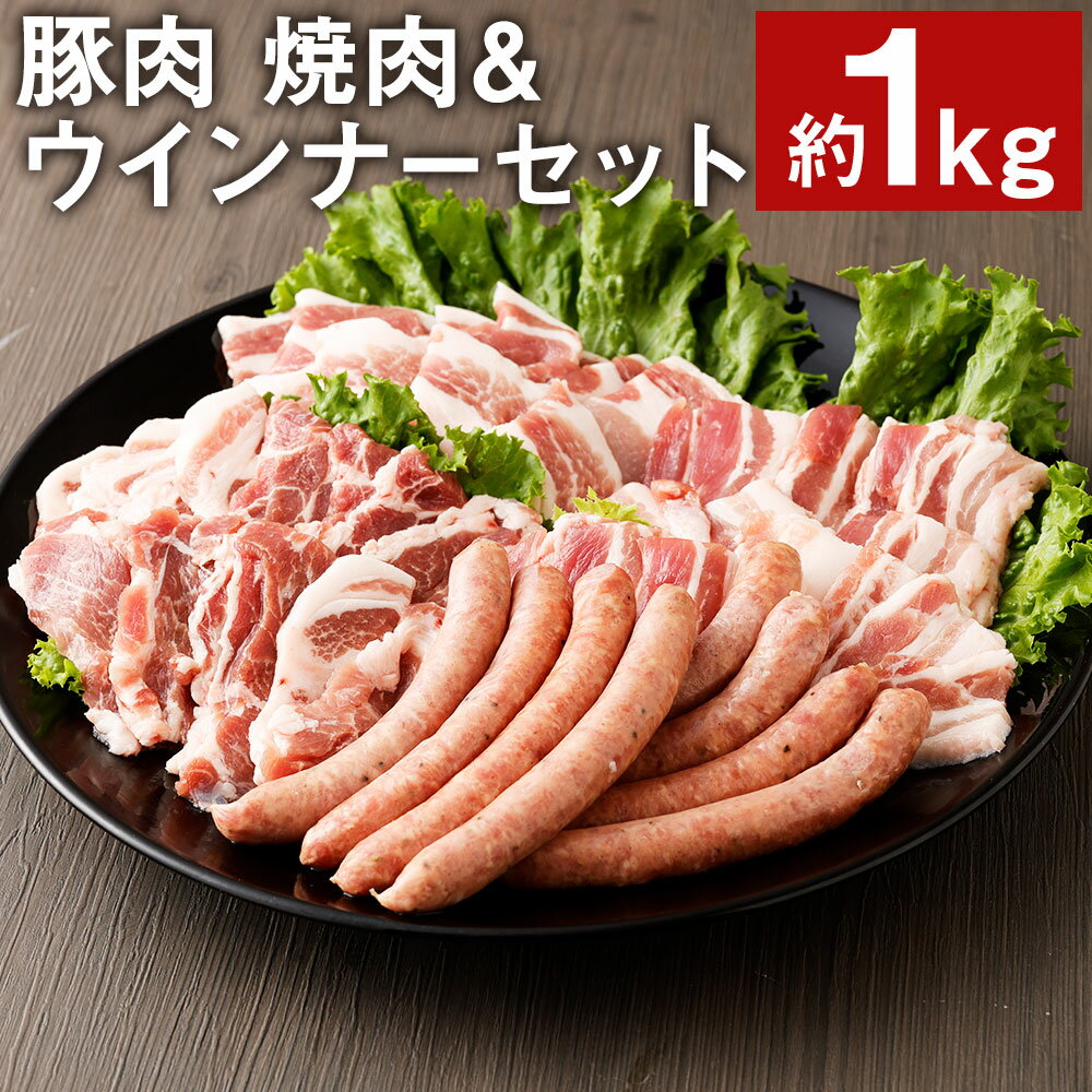 【ふるさと納税】豚肉 焼肉＆ウインナーセット 合計約1kg 4種類 食べ比べ 豚肉 セット バラ ロース モモ ウインナー ソーセージ 金TONG 九州産 国産 熊本県産 冷凍 送料無料《90日以内に出荷予定(土日祝除く)》