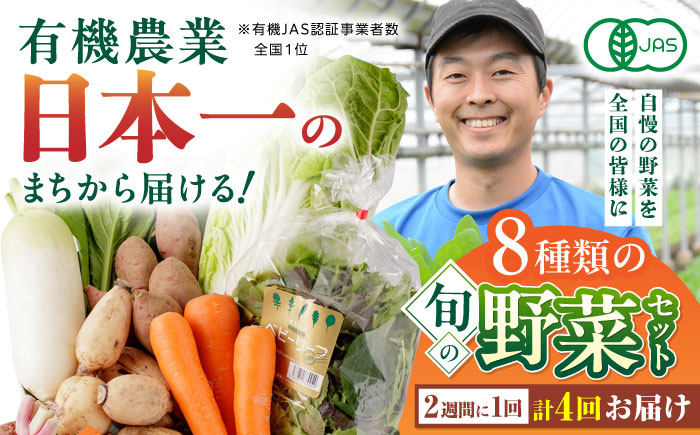 【全4回隔週定期便】有機野菜 オーガニック 8種セット 詰め合わせ 熊本県産 山都町産 産地直送 熊本県産有機野菜 山都町産有機野菜 産地直送 高原野菜 新鮮有機野菜 採れたて有機野菜 旬 有機野菜セット 有機野菜食べ比べ 九州産有機野菜 有機野菜 オーガニック【株式会社 肥後やまと】[YAF018]