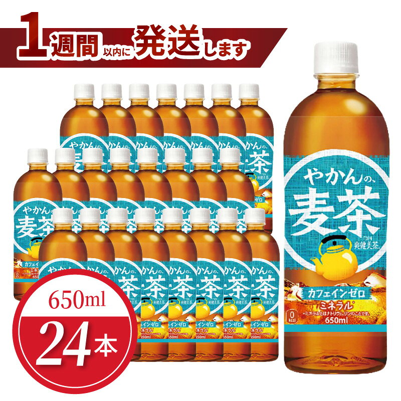 【ふるさと納税】やかんの麦茶 from 爽健美茶 PET 650ml（24本入）