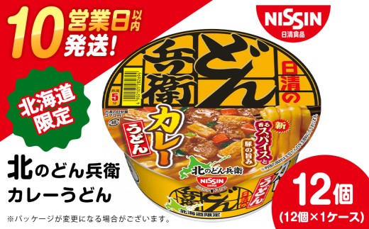 【9月30日受付終了】日清 北のどん兵衛 カレーうどん [北海道仕様]12個