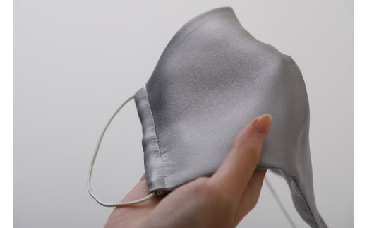 【大正2年創業の絹織物メーカーがつくるマスク】SILK MASK 007015　Navy/ネイビー　1枚