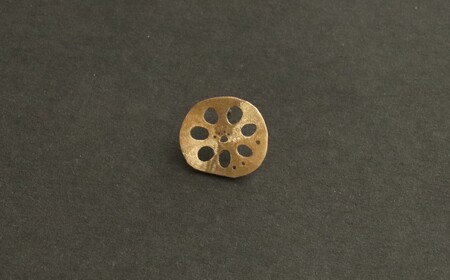 レンコン-パッド　ピンブローチ（金）【kt059-003-1】