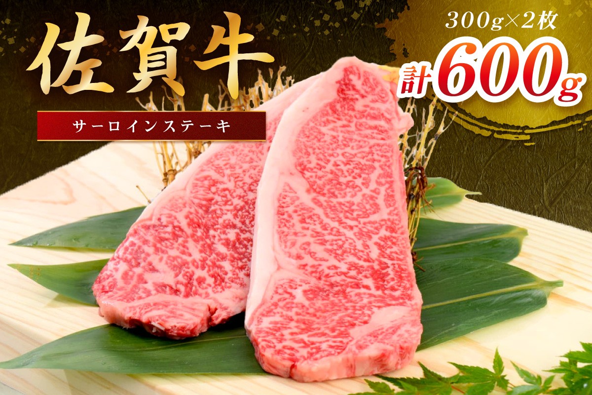 
            佐賀牛 サーロインステーキ 600g（300gx2枚） 149-J1803
          