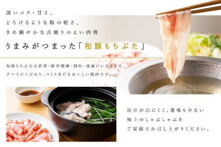 【定期便6ヵ月】 和豚 もちぶた しゃぶしゃぶ セット 合計1.2kg（ロース・バラ・肩ロース）