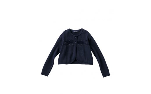 6-154 【ファミリア】ポレロネイビー　綿50％　アクリル50％　※１００ｃｍ　ALPEB027-NV-100