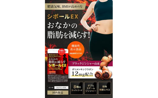 ≪ 機能性表示食品 ≫ おなかの脂肪を減らす シボールEX 2袋セット  健康食品