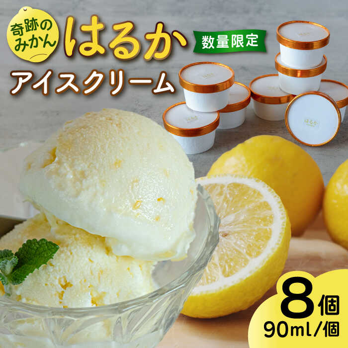 【ふるさと納税】【毎年限定25セット！】はるかみかんアイスクリーム8個セット≪糸島市≫【あいしん食品株式会社】 [AGI001] 13000円
