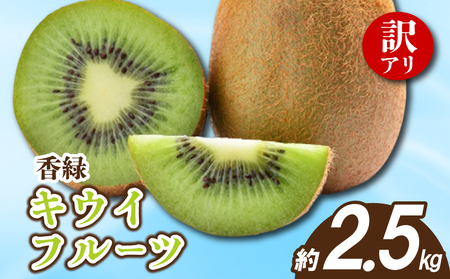先行予約 キウイ 訳あり 約2.5kg キウイフルーツ グリーンキウイ サイズ混合 香緑キウイ 12月～1月下旬 配送 家庭用 贈答用 ギフト プレゼント 香川県 丸亀市