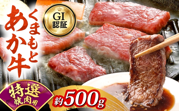 
                  GI認証 くまもとあか牛 特選 焼肉用 約500g 和牛 牛肉 焼肉 冷凍 赤牛 【阿蘇牧場】 [AYBX115]
                