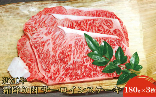 
近江牛霜降り肉 サーロインステーキ（180g×3枚） [№5694-0703]
