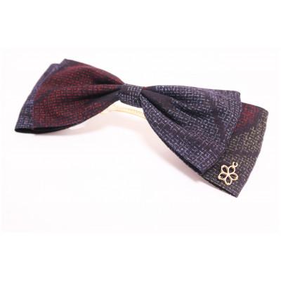 ふるさと納税 小山市 リボンバレッタ　高級本場結城紬使用! |  | 02