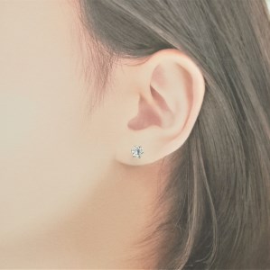 Pt900LGDピアス計0.60ctUP