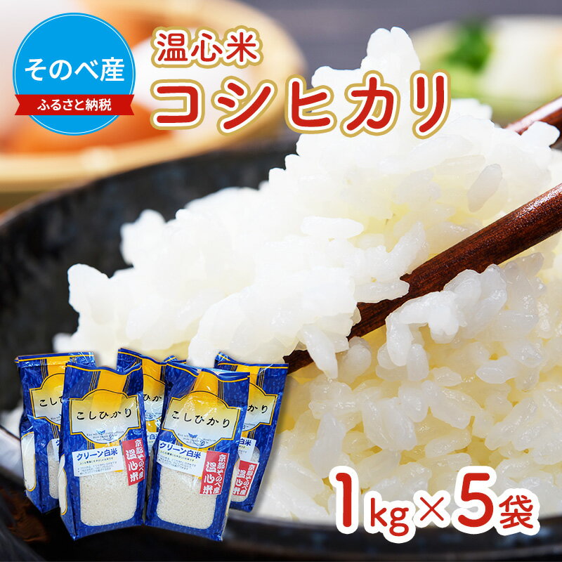 【ふるさと納税】【寄付額を見直しました】 米 コシヒカリ 1kg ×5袋 そのべ産 温心米 2026年度産 お米 新米 5kg 単一原料米 こしひかり 丹波 精米 白米 こめ コメ 京都 新米26