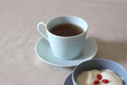 【美濃焼】 さざなみ 8.5カフェカップ 2枚セット 青白 瑞浪市 / JS企画 皿 カフェカップ 食器 セット マグカップ [AZAZ108]