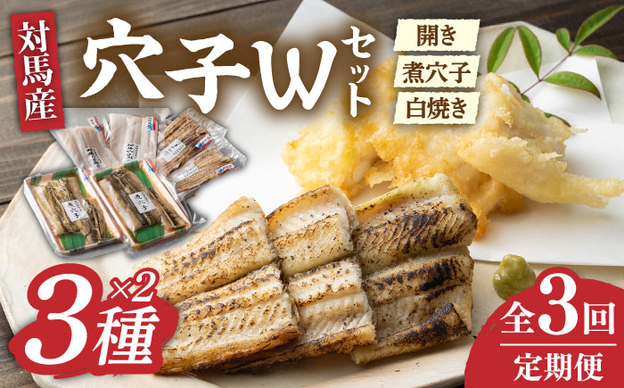 
            【全3回定期便】対馬 穴子 W セット 1kg《対馬市》【海風商事】国産 九州 長崎 煮穴子 白焼き [WAD041]冷凍 あなご 食べ比べ 白焼き 贈り物 ギフト 煮穴子 おかず もう1品 人気  定期便 毎月届く
          
