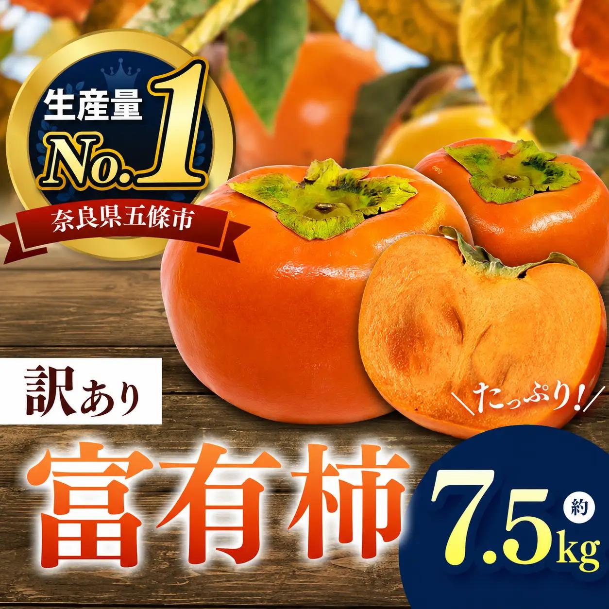  【 先行予約 】 訳あり 富有 柿 約 7.5kg | 柿 わけあり