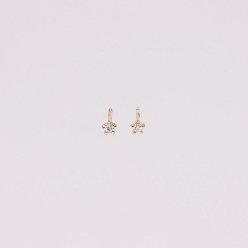 
            AQ-274　LB-30　 KeriA K10　ラボグロウン　ダイヤモンド　ピアス　アクセサリー　ジュエリー　プレゼント　シンプル　スタッド　極小
          