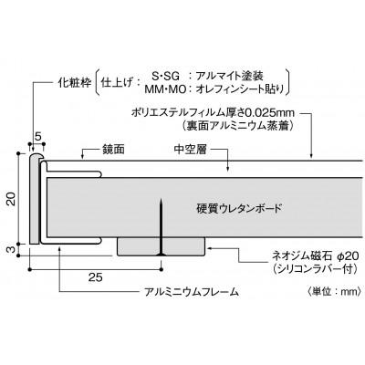 ふるさと納税 寝屋川市 リフェクスミラーマグネットタイプ姿見RMM-1-SG(幅30cm×高さ60cm×厚み2cm) |  | 03