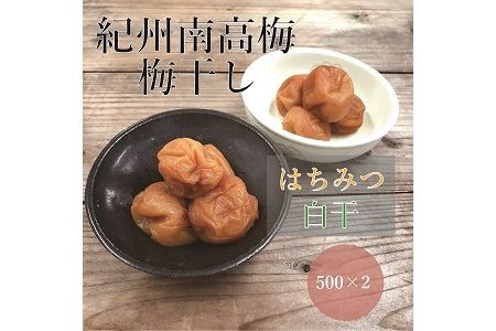【贈答用】紀州南高梅 食べ比べセット 500g×2　（はちみつ・白干） 梅干し【inm900-6C】