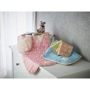 ふわら　ガーゼケット・スリーパー・スタイ・ハンカチセット_化粧箱入：ピンク【G0610】_1493600