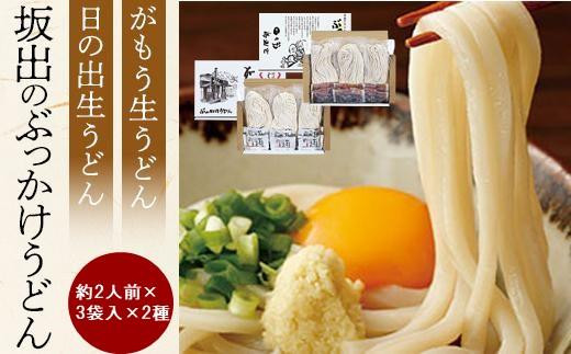 【坂出のうどん】がもうと日の出のぶっかけうどんセット 約2人前×3袋入×2種 | うどん 讃岐うどん さぬきうどん 麺 生うどん 生麺 日の出製麺所 常温 詰め合わせ 食べ比べセット 麺類 ぶっかけうどん 香川県 坂出市 四国