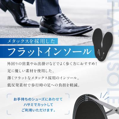 ふるさと納税 京都市 【ファイテン】インソール フラットタイプ メタックス ブラック<24.0〜28.0cm> |  | 01