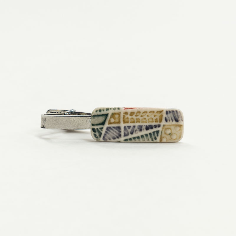 【ふるさと納税】陶器タイピン　SH-MN003　 工芸品 タイピン ビジネス 半磁器