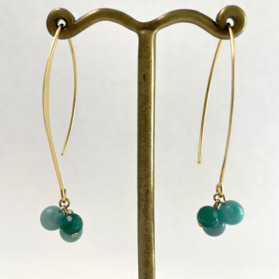 ふるさと納税 長岡京市 14kgfピアス*アマゾナイト |  | 03